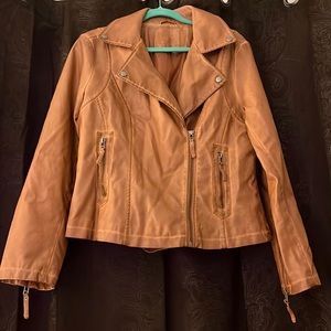 Max Studio Faux Leather Jacket, Size Large